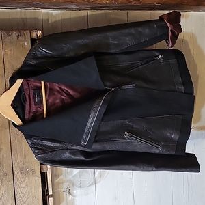 Mackage womens leather moto jacket size large